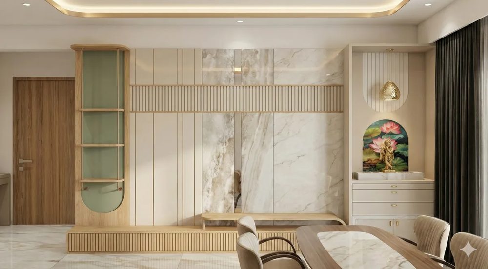 Rendered interior