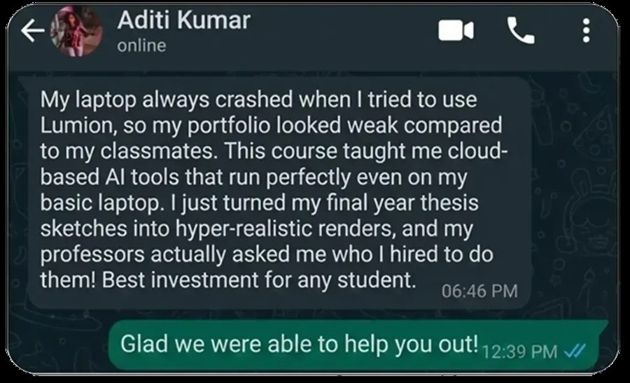 Aditi Kumar message